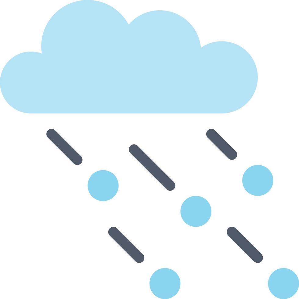 sleeting snowing raining strom - flat icon vector