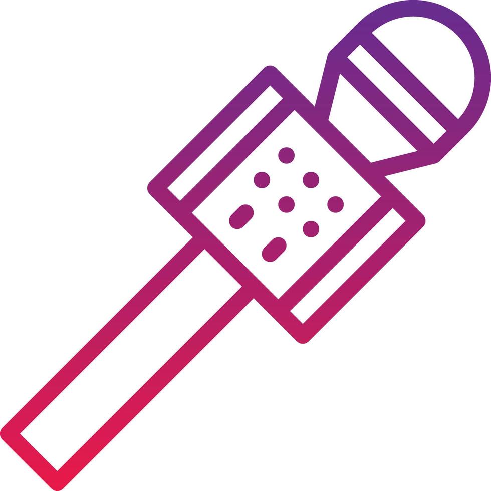 microphone talk wireless speech multimedia - gradient icon vector