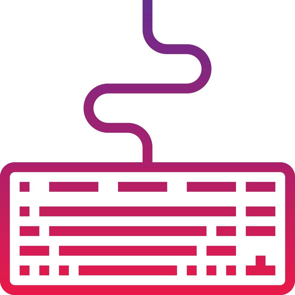 keyboard computer device type multimedia - gradient icon vector