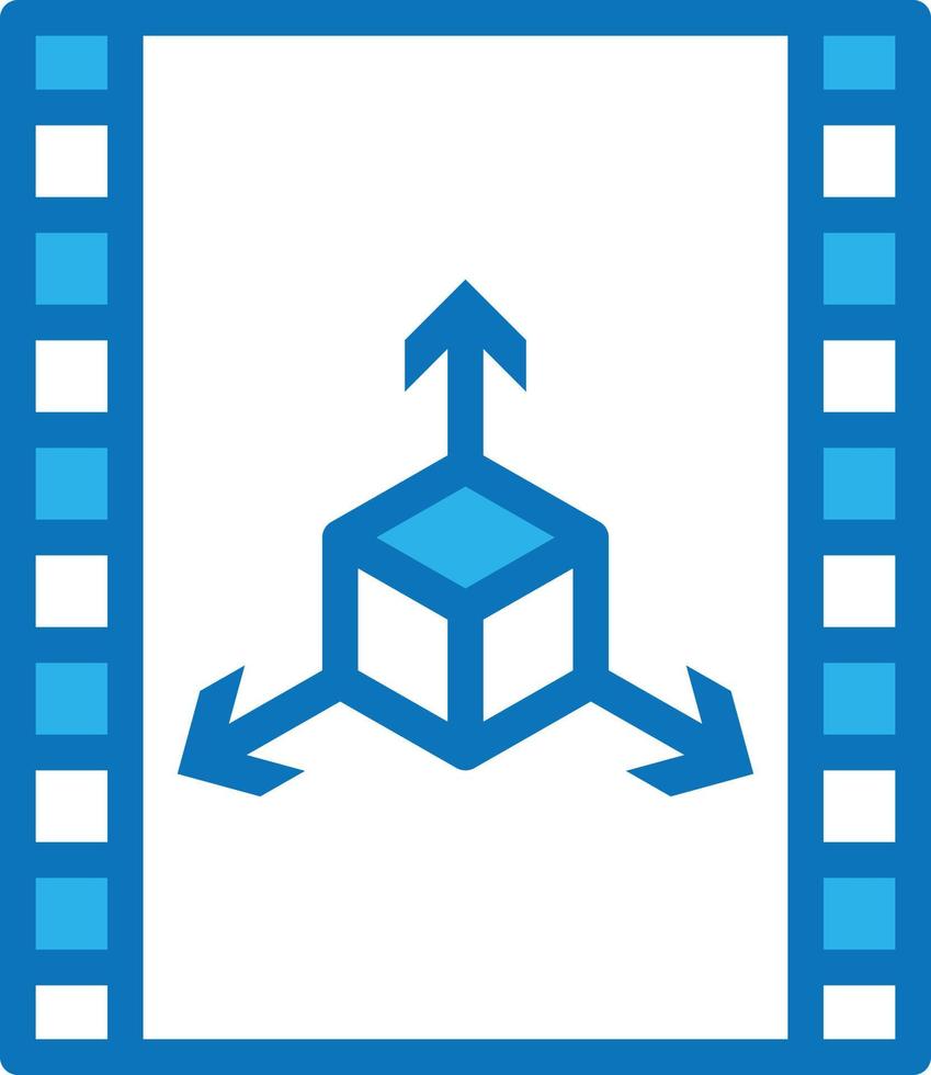 animation film 3d footage multimedia blue icon 14236856 Vector Art at