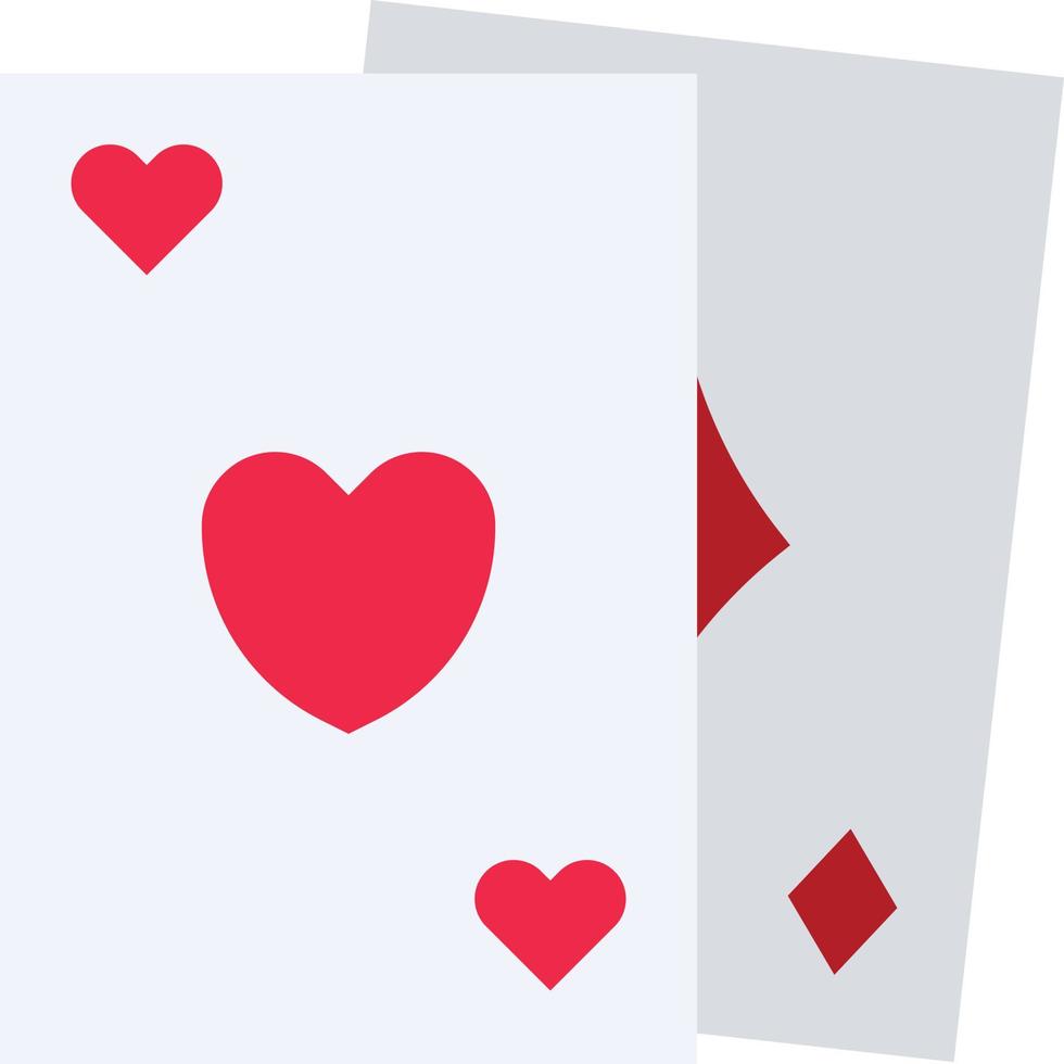 cartas casino juegos de póquer - icono plano vector