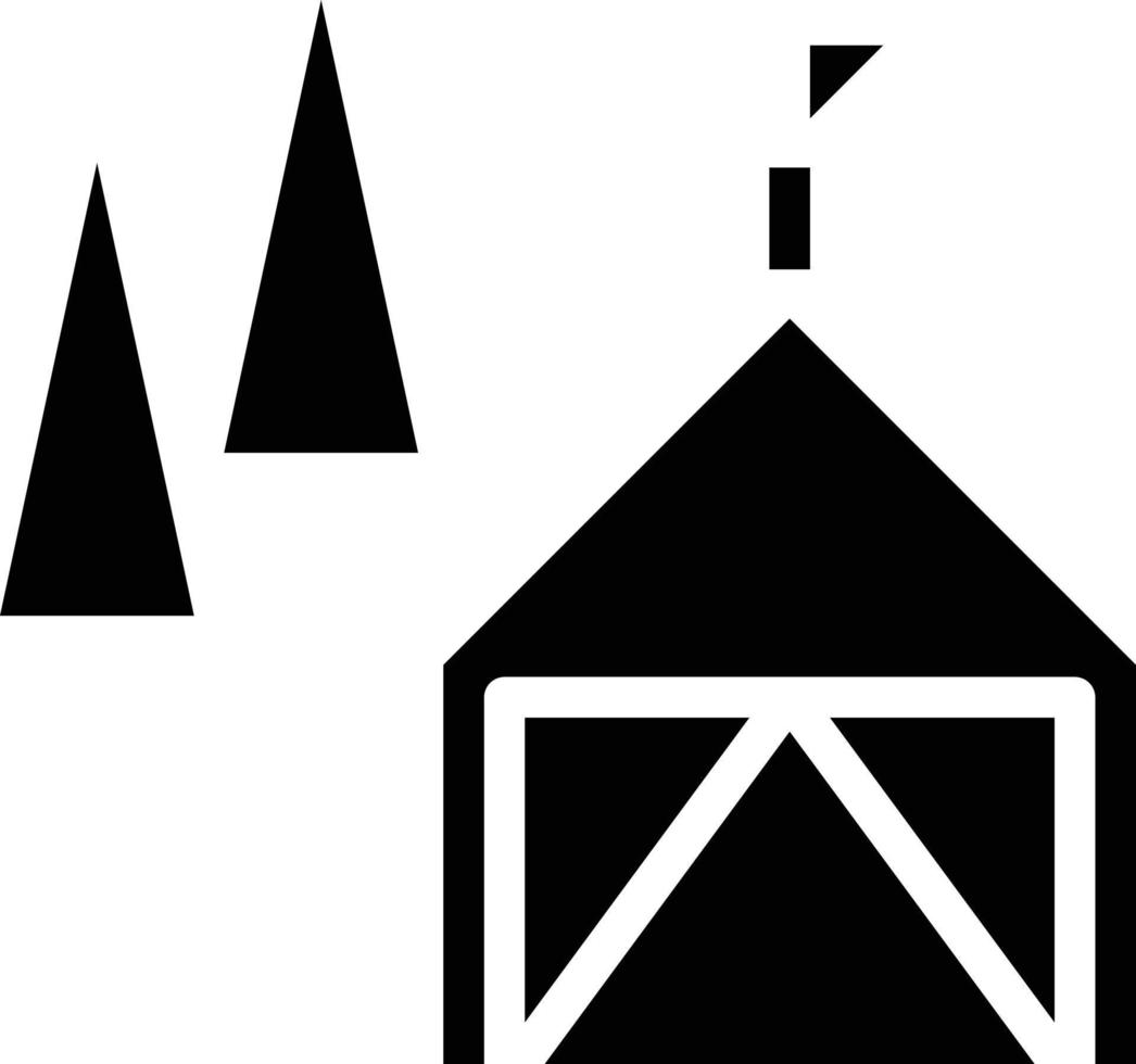 camping scenery miscellaneous nature landscape tent - solid icon vector