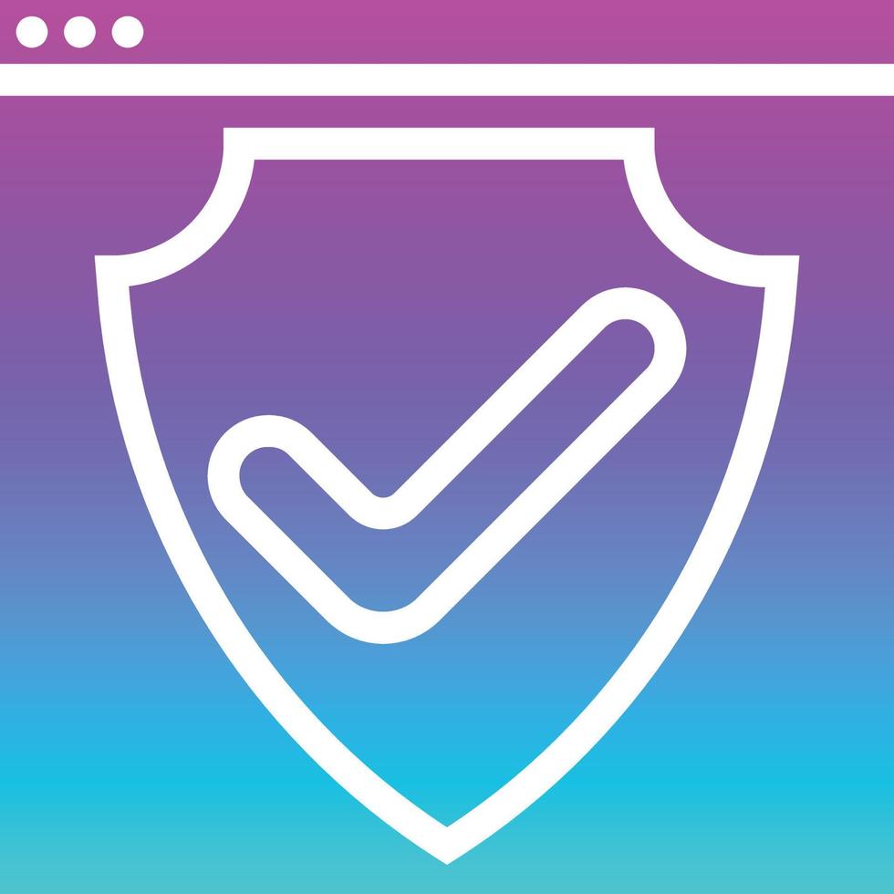 security website guard software development - gradient solid icon vector