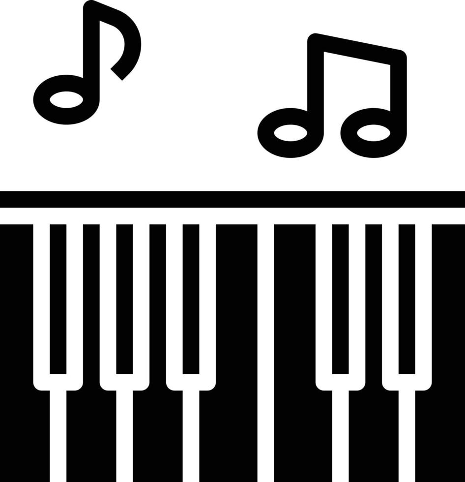 instrumento piano electone música electone multimedia - icono sólido vector