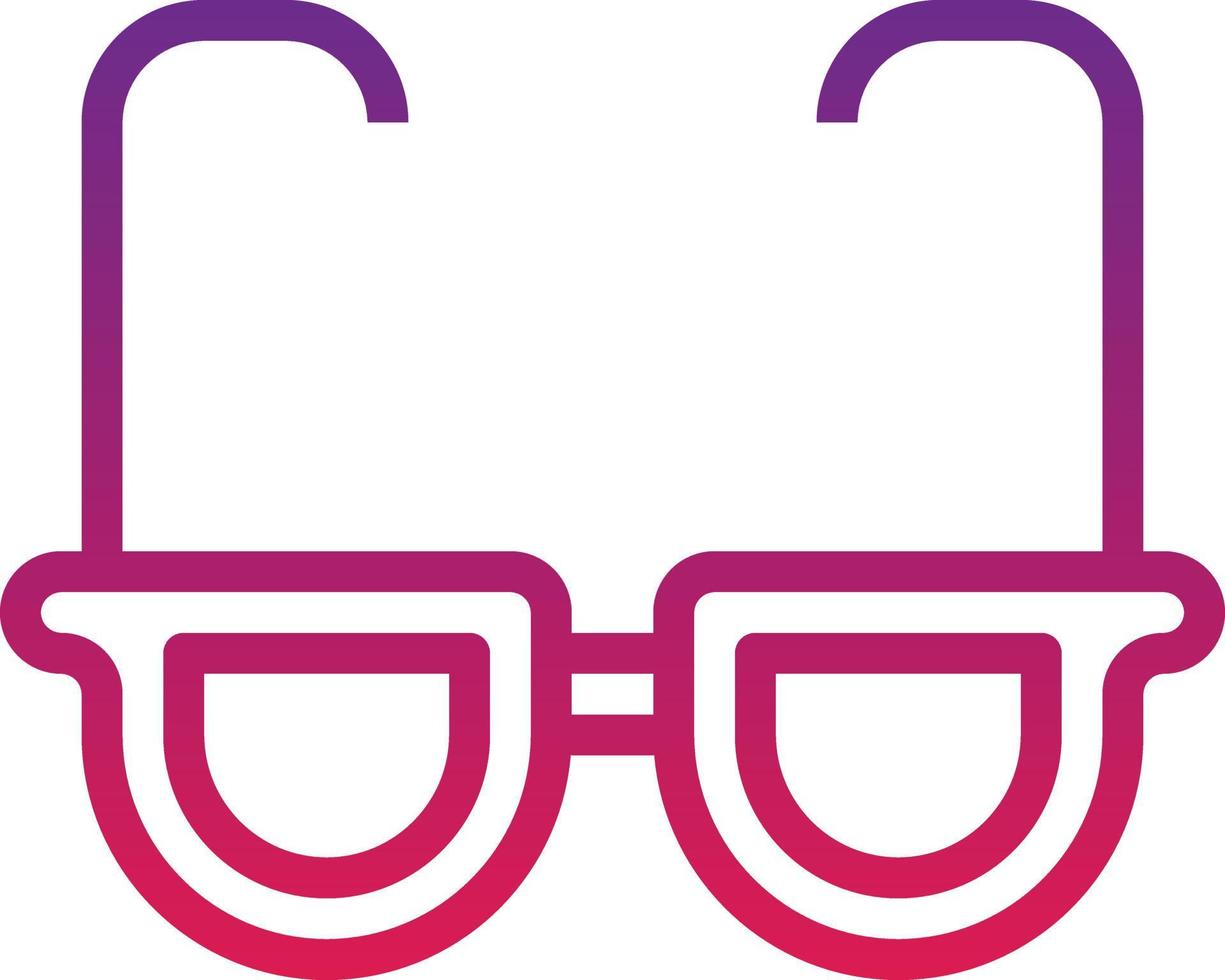 fashion vision glasses optical eyeglasses reading glasses miscellaneous ophthalmology - gradient icon vector