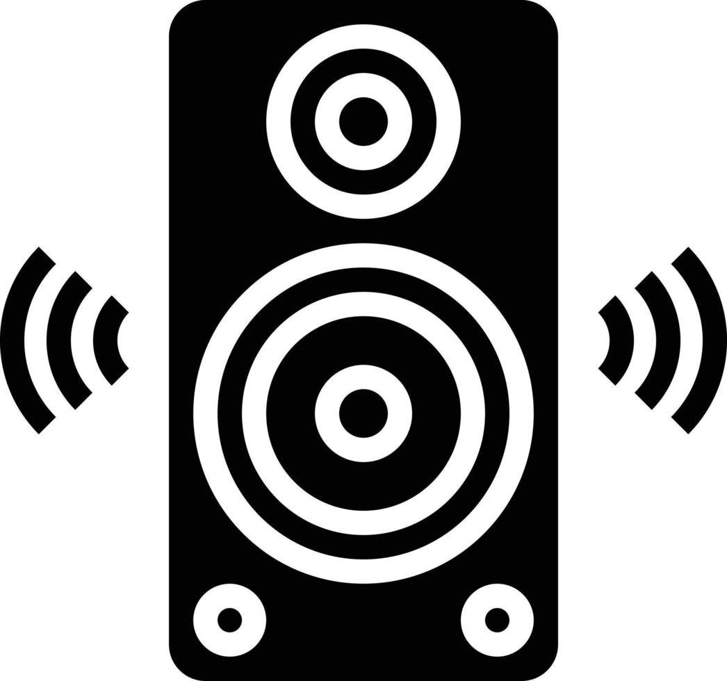 speaker party music song dance - solid icon vector