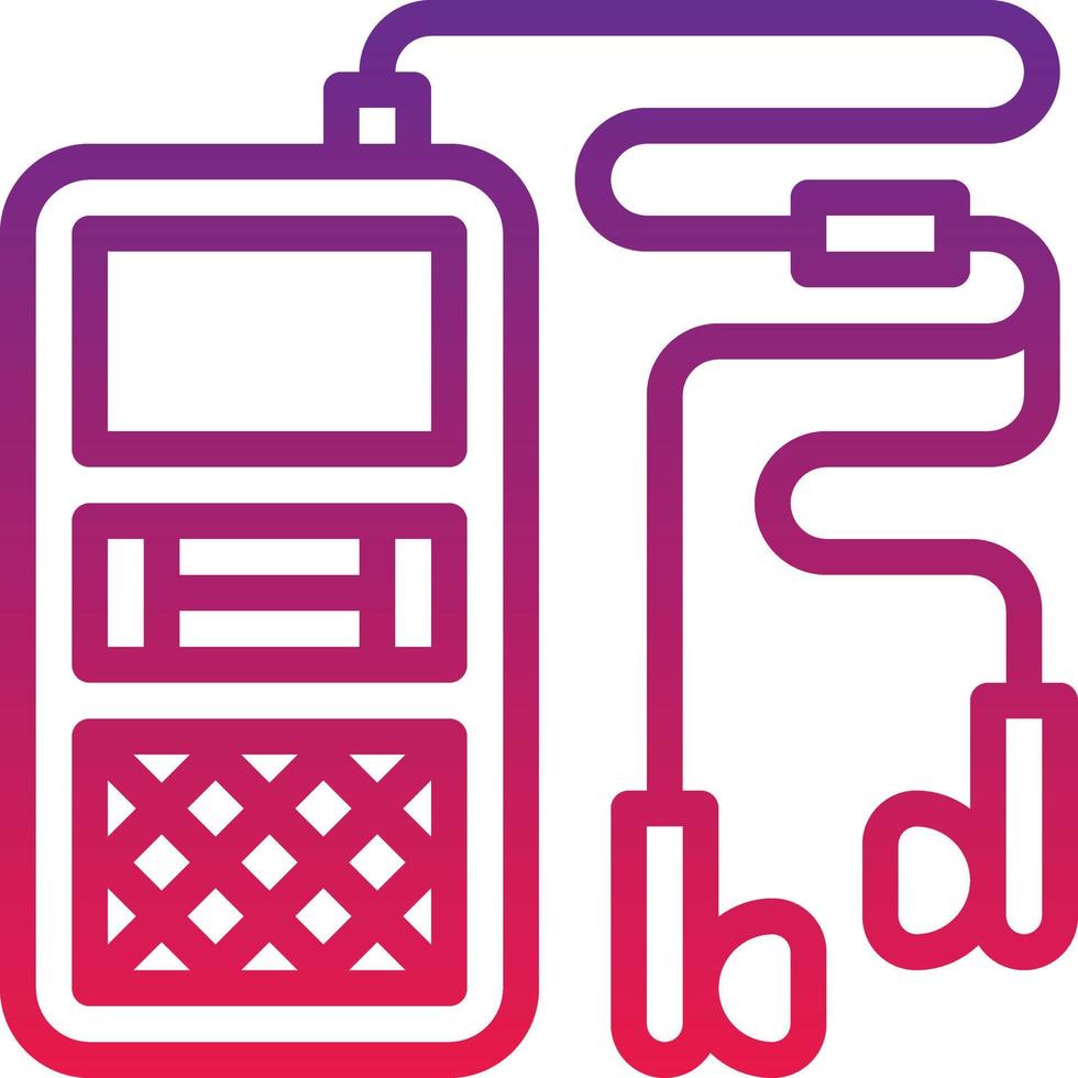 audio recorder microphone device news multimedia - gradient icon vector