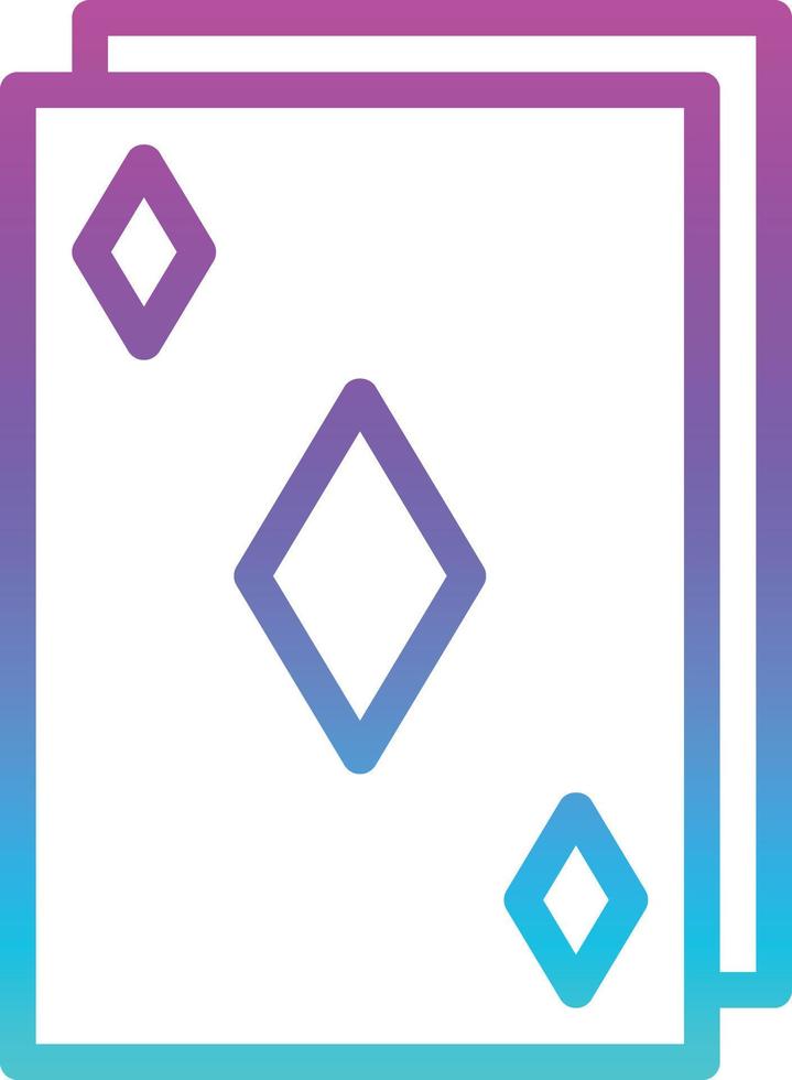 cards party game gambling diamond - gradient icon vector