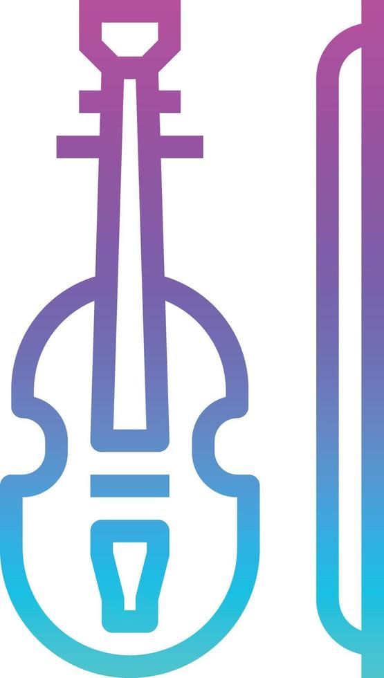 violin music orchestra musical instrument string instrument music and multimedia - gradient icon vector