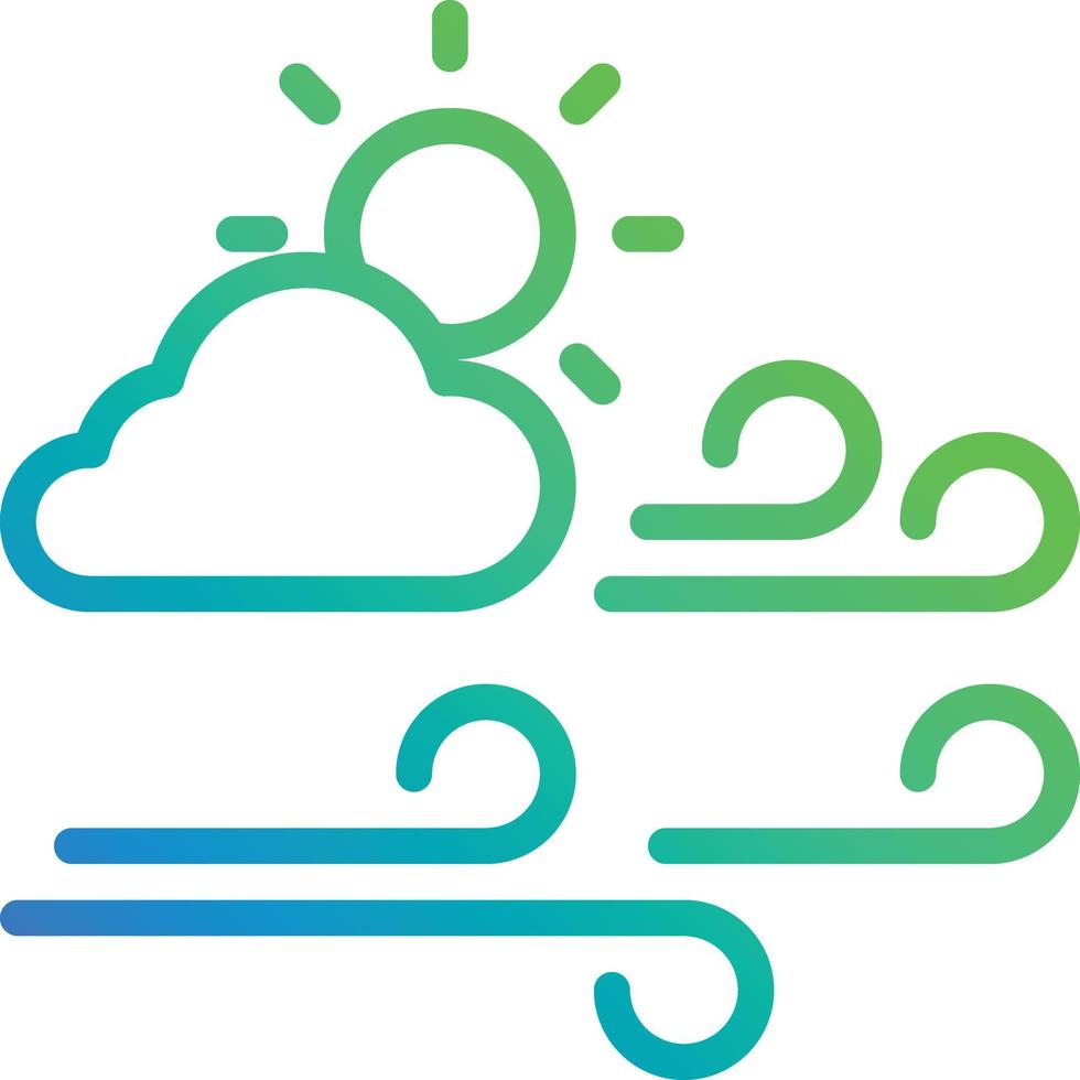 breezy windy sky wind - gradient icon vector
