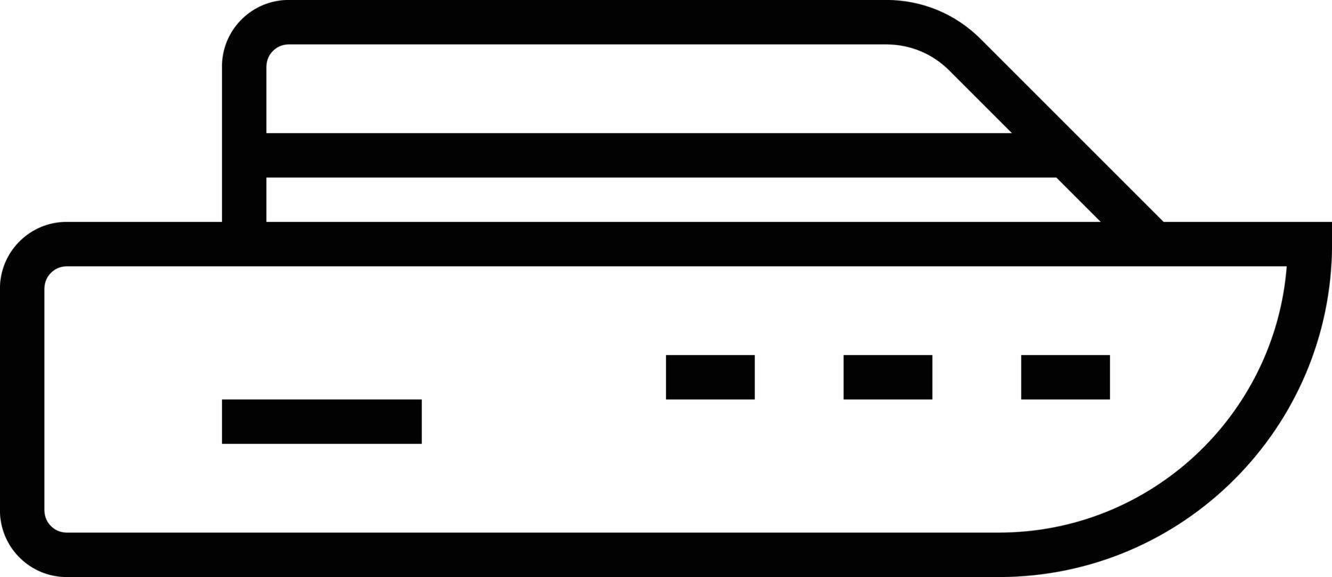 boat transportation ship - outline icon vector