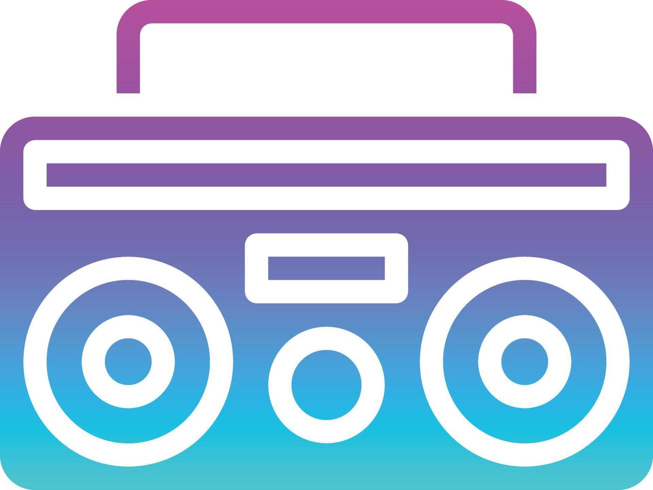 radio party music song electricity - gradient solid icon vector