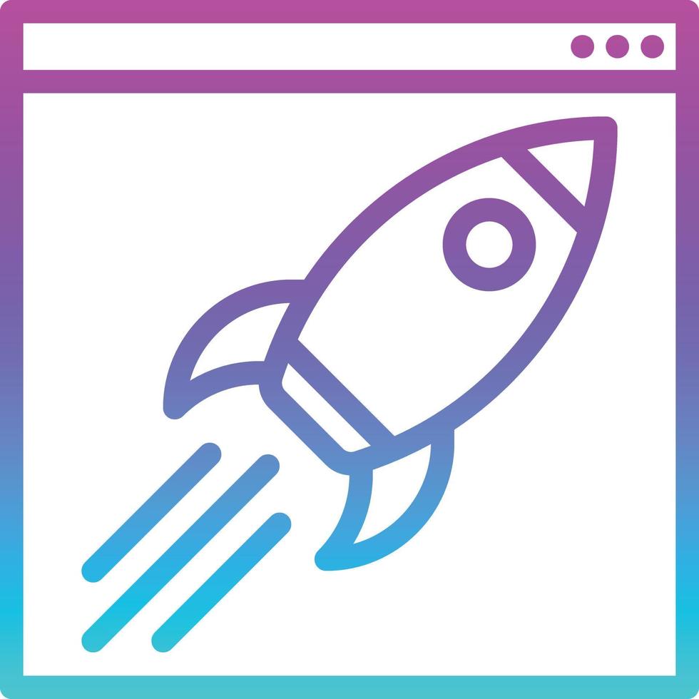 speed internet spaceship website traffic - gradient icon vector