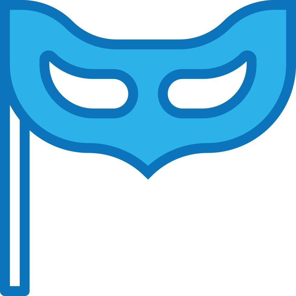 accesorio de disfraz de máscara de fiesta de disfraces - icono azul vector