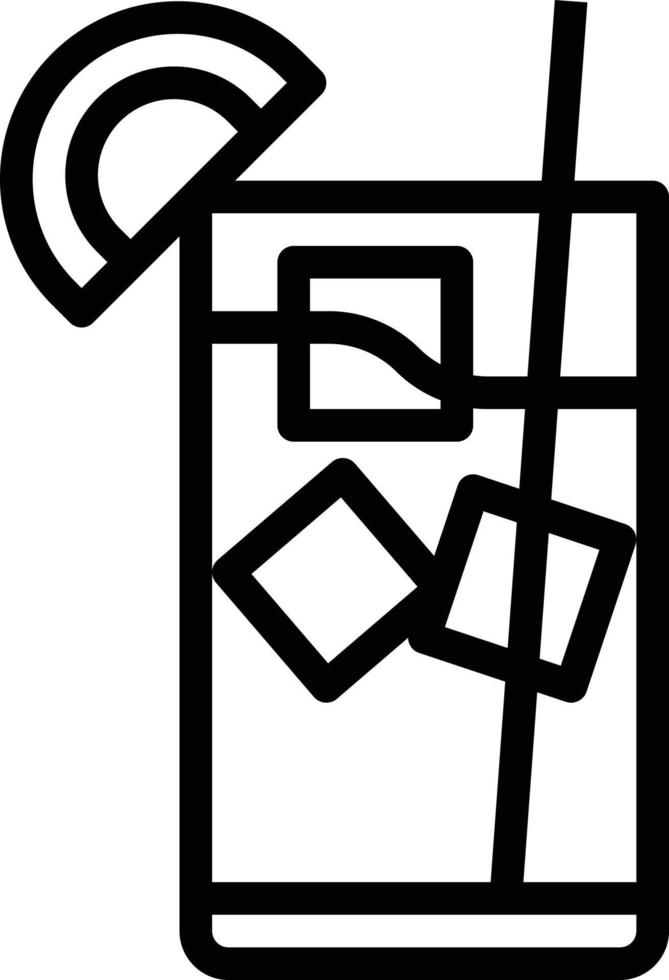 juice party drink orange beverage - outline icon vector