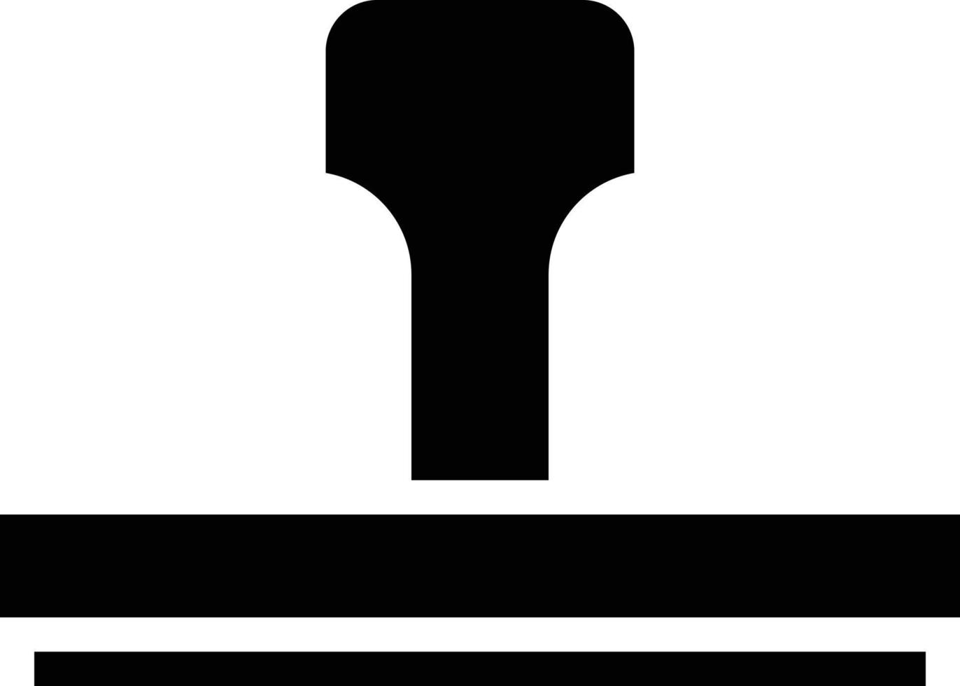 rubber stamp stationery tool - solid icon vector