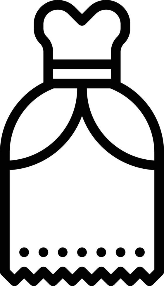 dress woman fashion female feminine stylish - outline icon vector