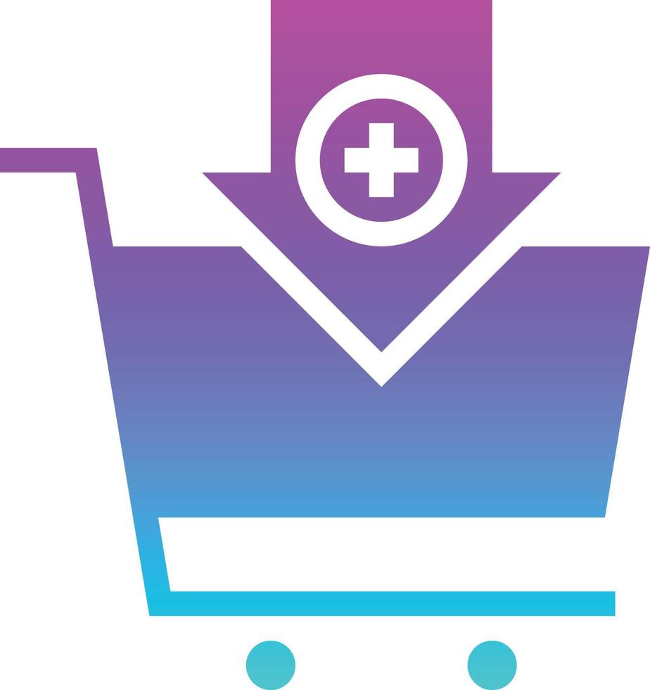 add to cart purchase buy shopping ecommerce - gradient solid icon vector