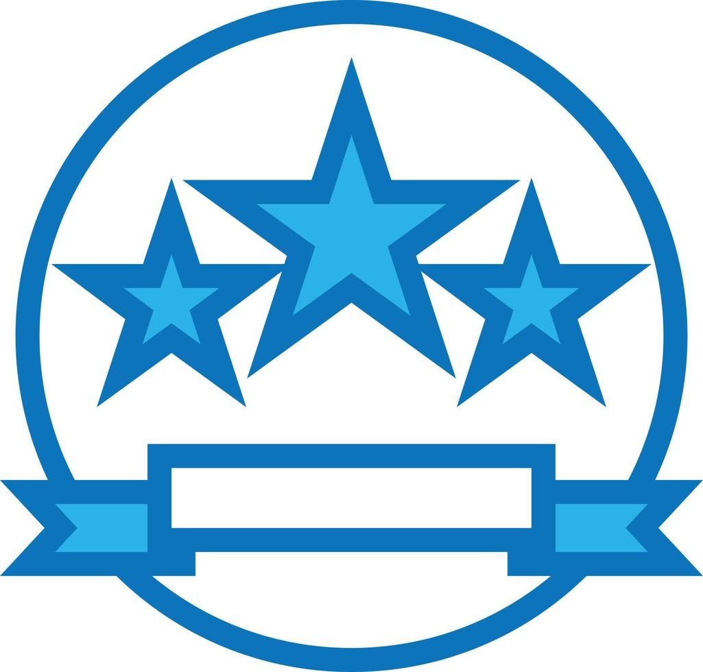 review star rating badge ecommerce - blue icon vector