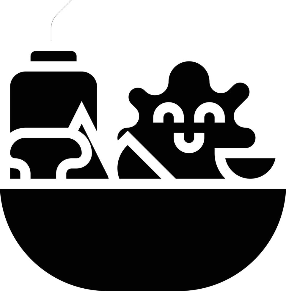 salad vegetable food healthy - solid icon vector