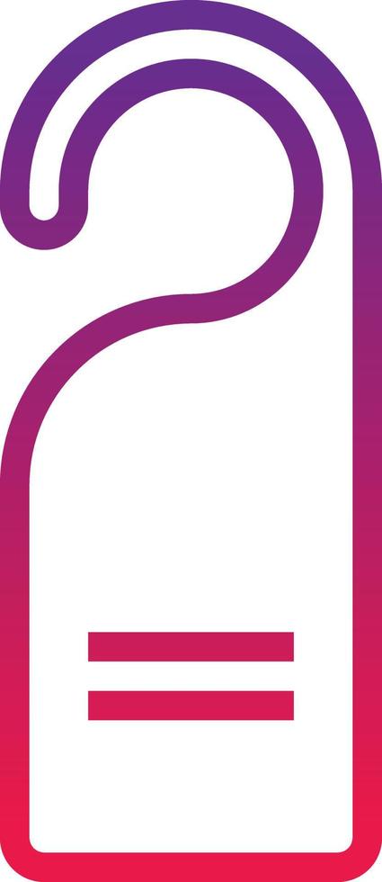 sign sleeping hanger do not disturb door hanger tools and utensils - gradient icon vector