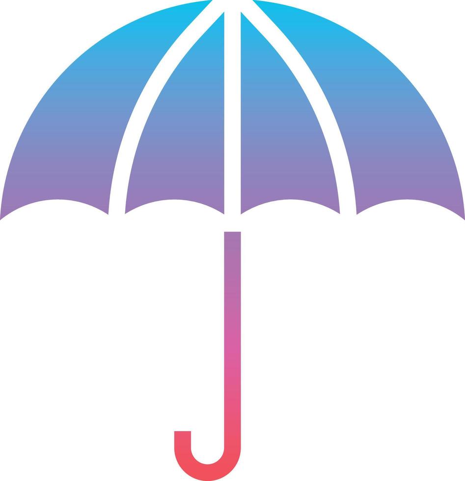 rain protection support umbrella seo and web - gradient solid icon vector