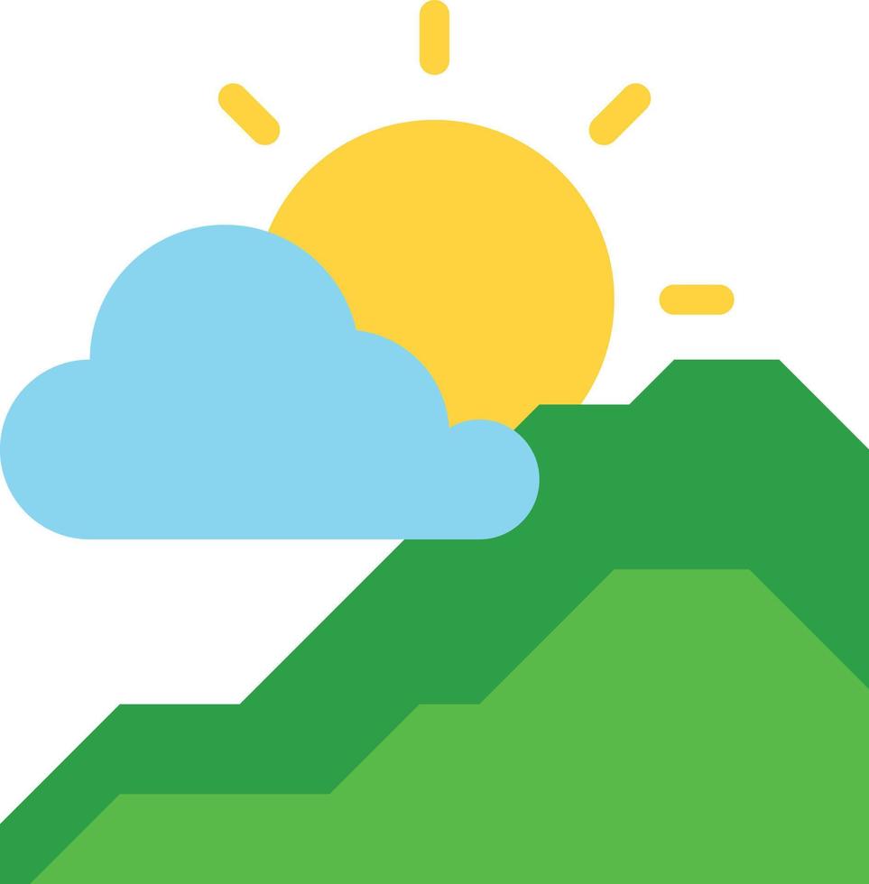 sunshine sun sky high sunrise - flat icon vector