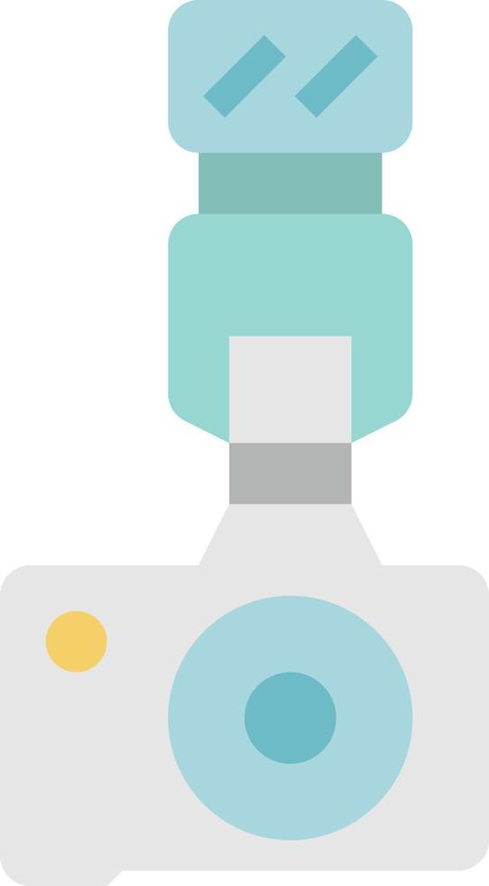 photography camera flash shoot multimedia - flat icon vector