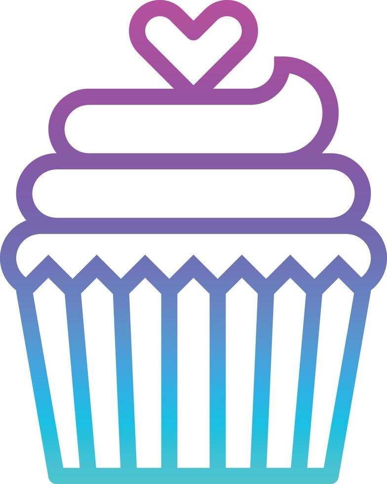 cupcake food sweet muffin bakery dessert cupcake baked food and restaurant - gradient icon vector