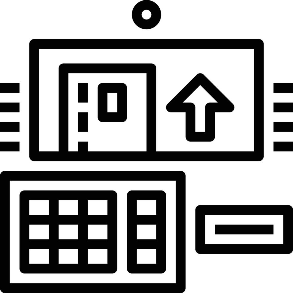 atm machine money cash withdraw - outline icon vector