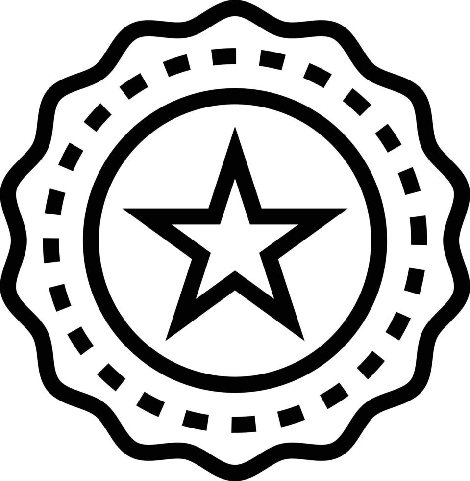 oferta especial estrella insignia comercio electrónico - icono de contorno vector