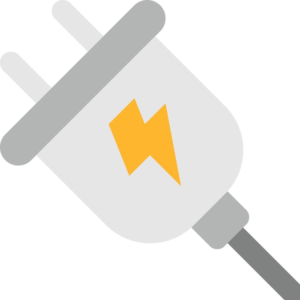 plug electricity construction - flat icon vector