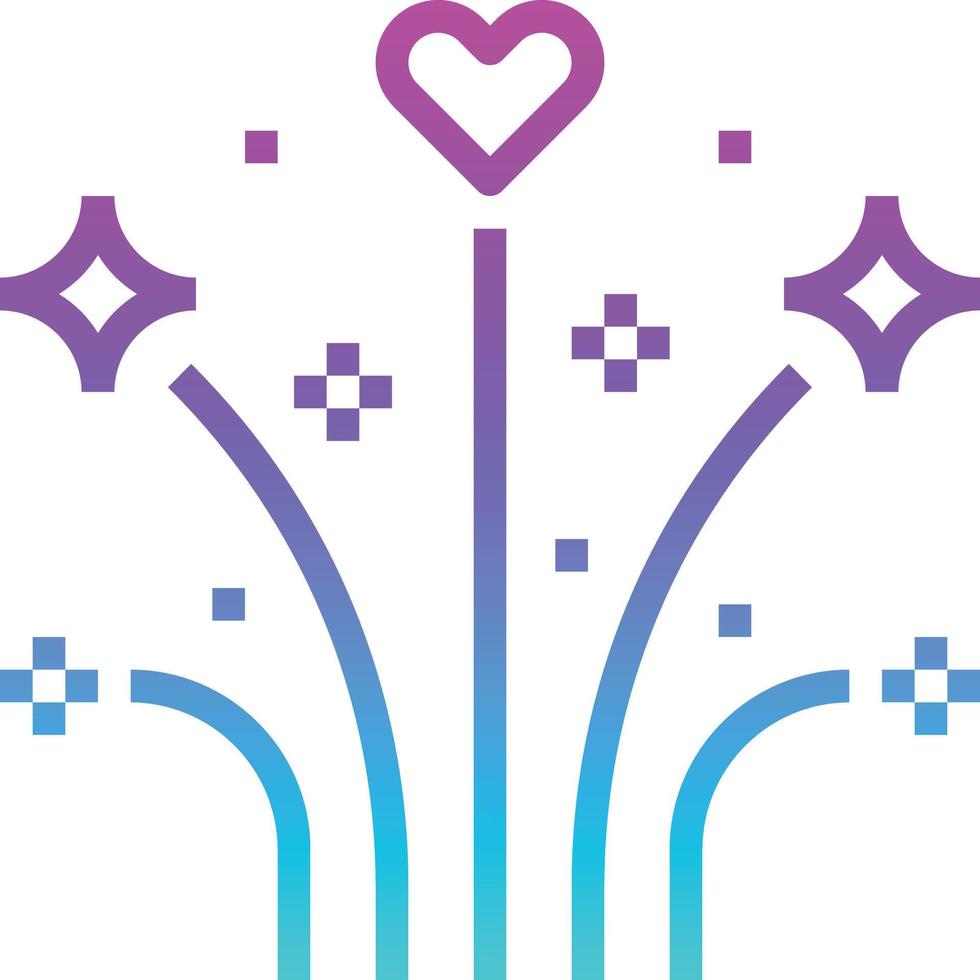 fireworks party christmas rocket celebration cultures birthday and party - gradient icon vector