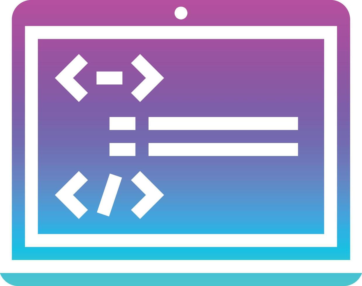 programming coding structure software development - gradient solid icon vector