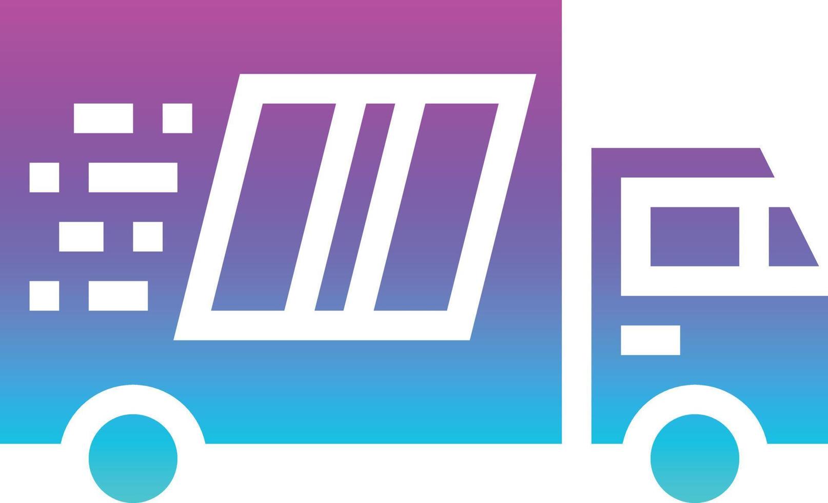 truck fast shipping transport ecommerce - gradient solid icon vector