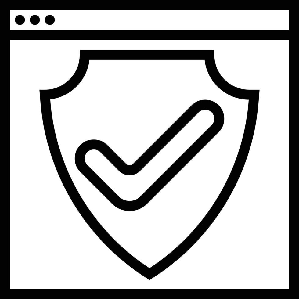 security website guard software development - outline icon vector