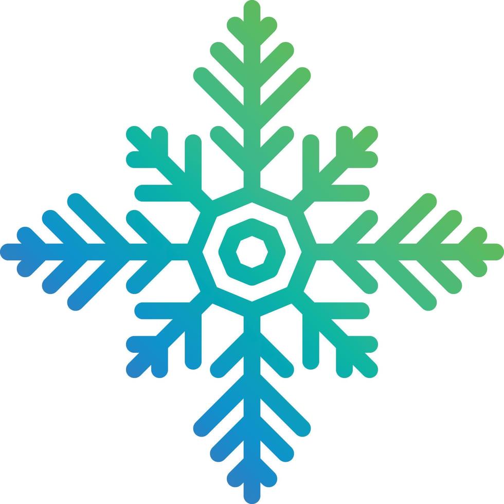 snowflake snow ice cold - gradient icon vector