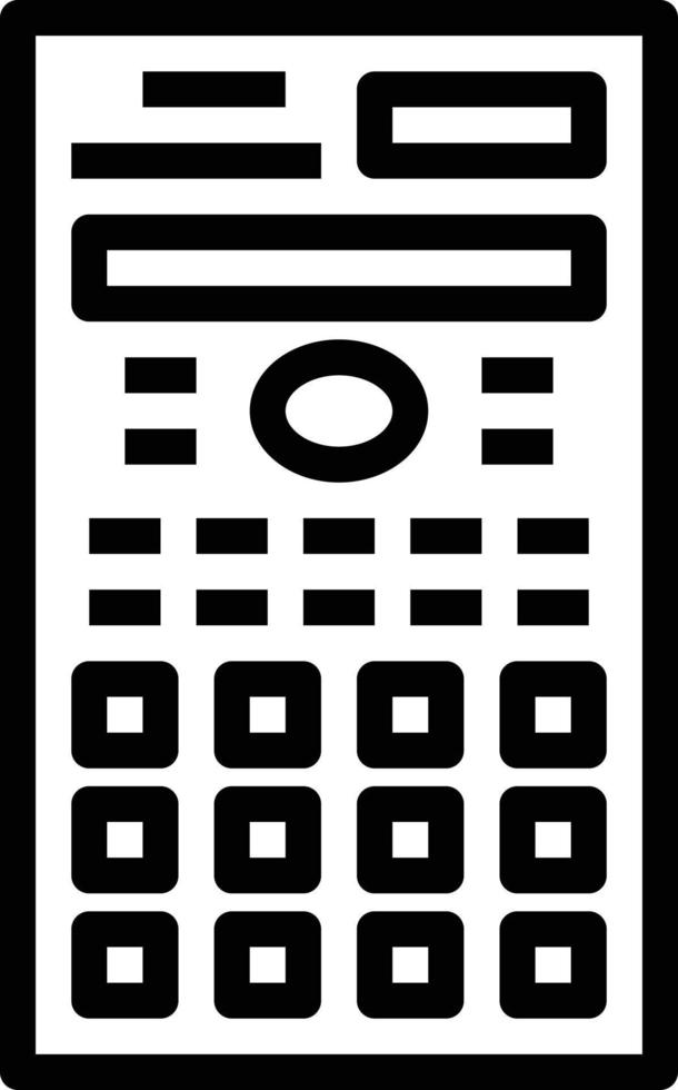 calculator digital electronic device analysis - outline icon vector