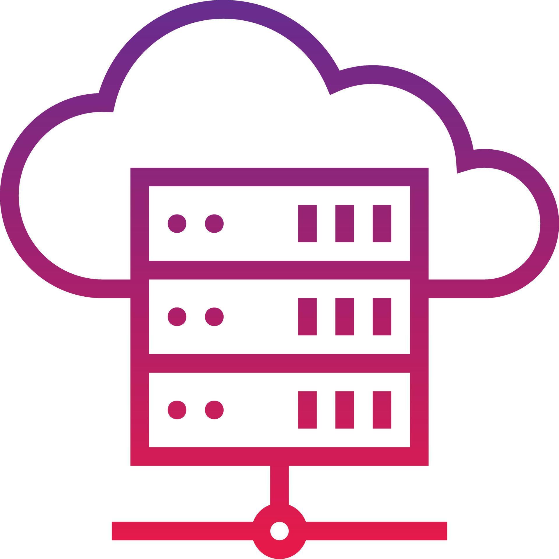 server website cloud software development - gradient icon 14237757 ...