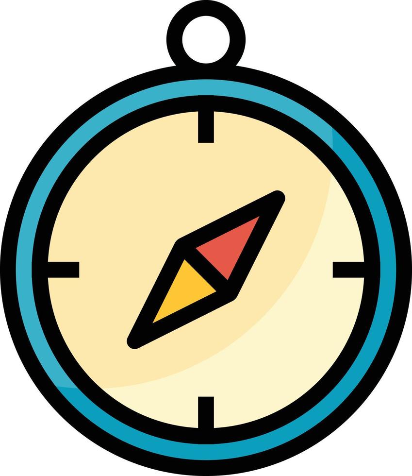 compass orientation cardinal points location direction - filled outline icon vector