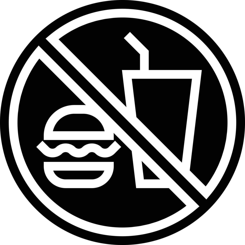 no food drink transportation - solid icon vector