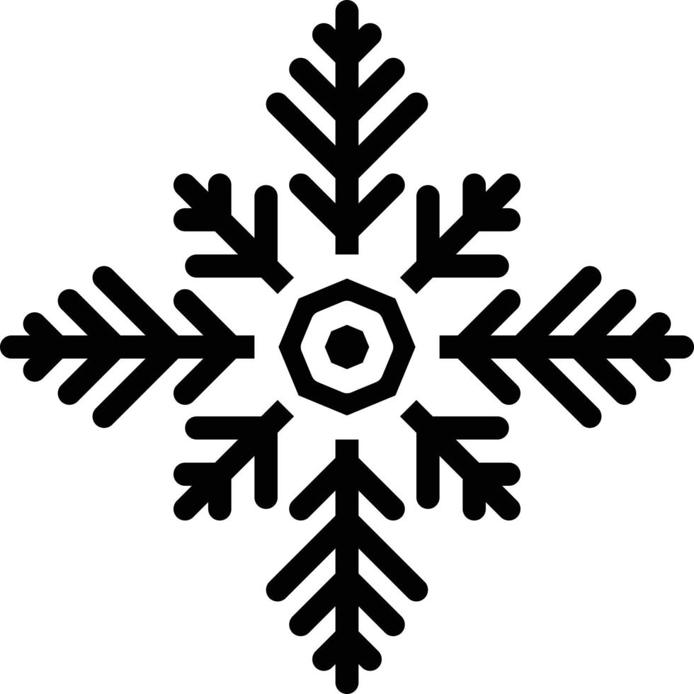 snowflake snow ice cold - solid icon vector