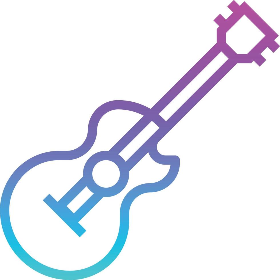 Instrumento de fiesta de guitarra musical - icono de degradado vector