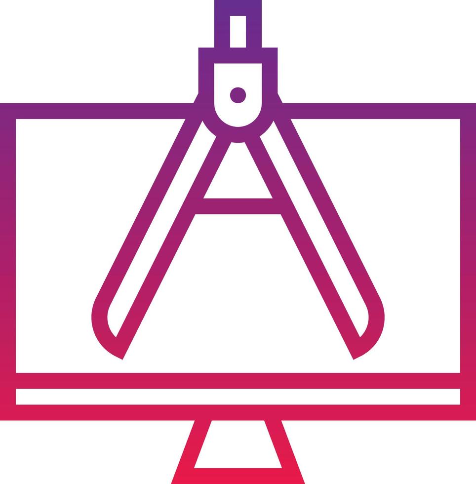 architecture structure preference software development - gradient icon vector