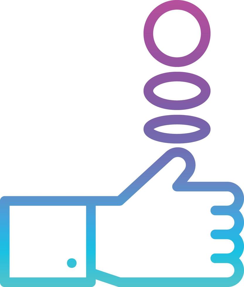coin flipping game betting spin - gradient icon vector