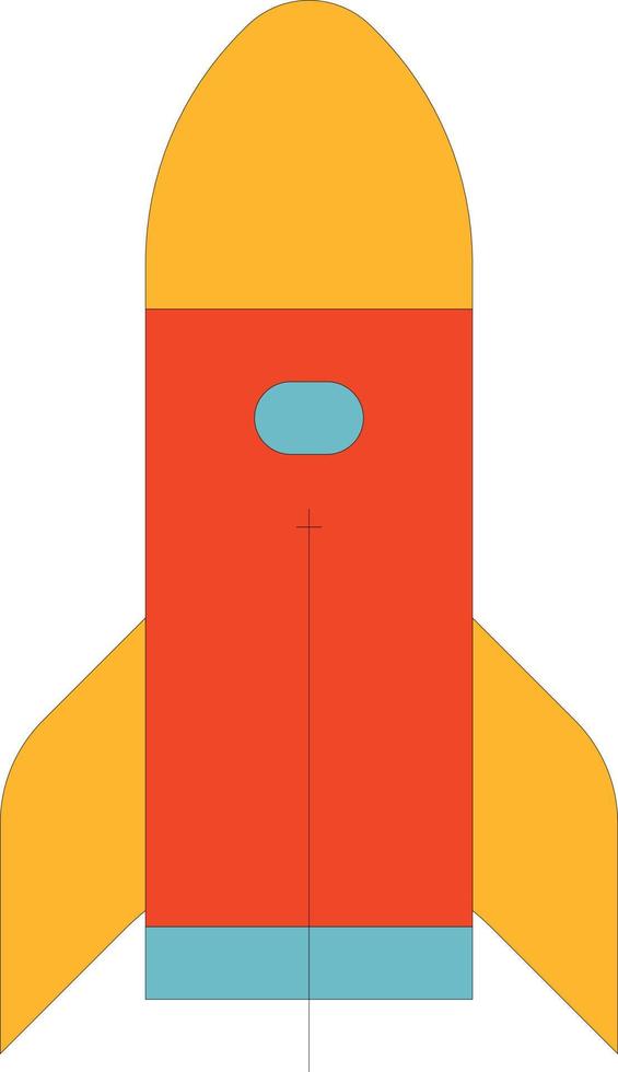 spaceship space transportation - filled outline icon vector