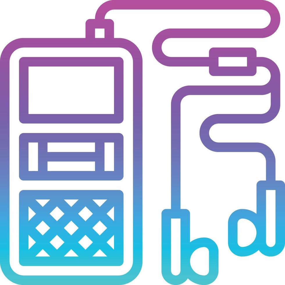 audio recorder microphone device news multimedia - gradient icon vector