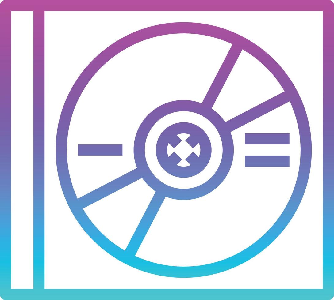 optical disk dvd cd blue ray multimedia - gradient icon vector
