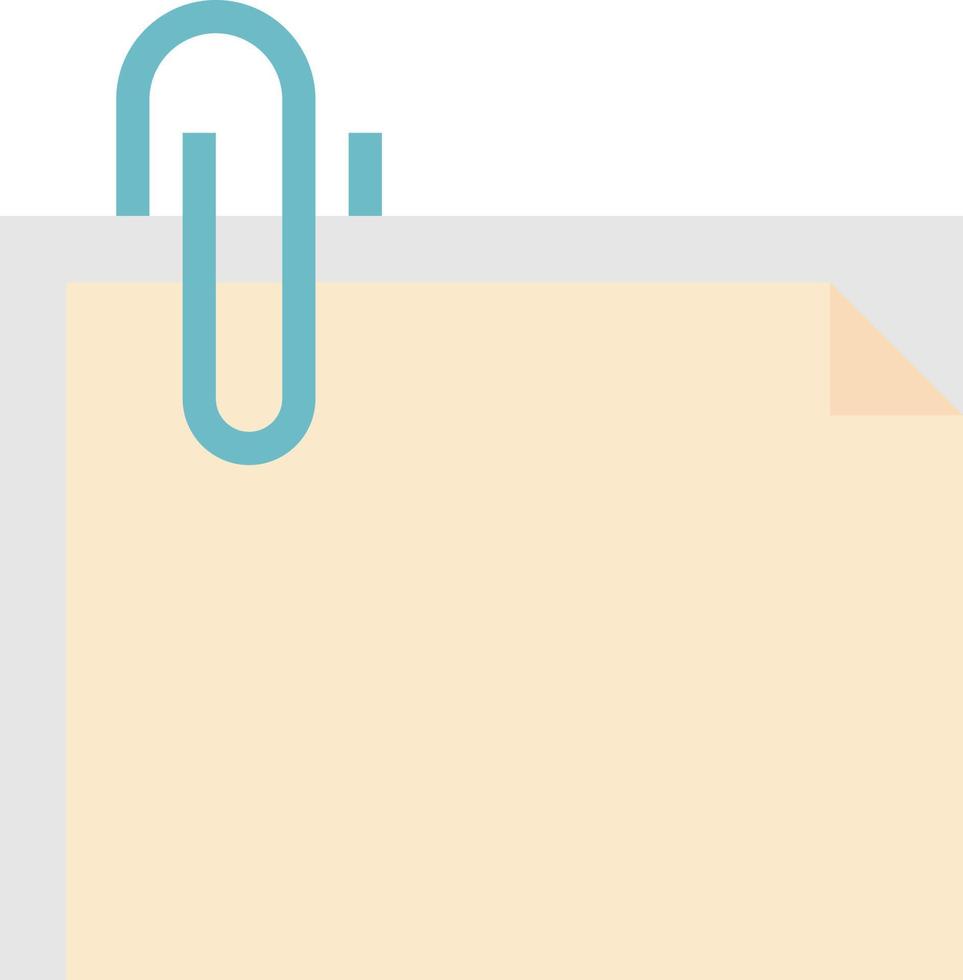 paper clip stationery - flat icon vector