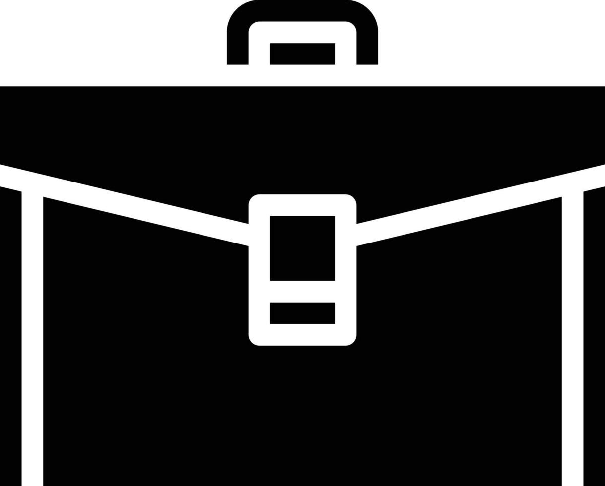 briefcase bag stationery - solid icon vector